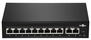 Smartec ST‑NS309MB‑MD — 9‑портовый PoE‑коммутатор с EXTEND, VLAN и грозозащитой