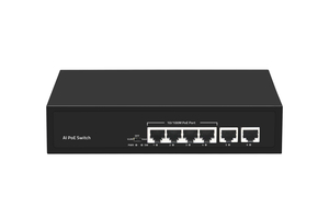 Smartec ST‑NS004MB‑MD — 4‑портовый PoE‑коммутатор с EXTEND, VLAN и грозозащитой