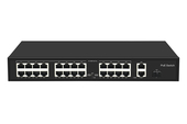 Smartec ST‑NS024MB‑GDF — 24‑портовый PoE‑коммутатор с гигабитными uplink, SFP, EXTEND, VLAN и бюджетом 300 Вт Smartec ST‑NS024MB‑GDF — 24‑портовый PoE‑коммутатор с гигабитными uplink, SFP, EXTEND, VLAN и бюджетом 300 Вт
