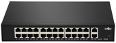 Smartec ST‑NS324MB‑GD — 24‑портовый PoE‑коммутатор с гигабитными uplink, EXTEND и VLAN